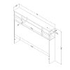 11857 Dark Gray Bookcase Full Size Headboard - Step One-5
