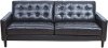 Mid Century Modern Dark Brown Leather Sofa - Ashton