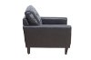 Mid Century Modern Dark Brown Leather Chair - Ashton