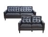 Dark Brown Leather 2 Piece Living Room Set - Ashton