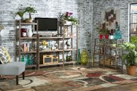 Antique Chestnut Solid Wood 4 Tier Step Back Bookshelf - Dunnsville-3