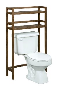 Antique Chestnut Solid Wood 2 Tier Space Saver Shelf - Dunnsville-2