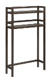 Espresso Brown Solid Wood 2 Tier Space Saver Shelf - Dunnsville
