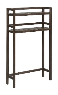 Espresso Brown Solid Wood 2 Tier Space Saver Shelf - Dunnsville