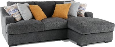 Gray 2 Piece Sectional Sofa with RAF Chaise - Challenger