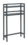 Graphite Gray Solid Wood 2 Tier Space Saver Shelf - Dunnsville