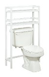 White Solid Wood 2 Tier Space Saver Shelf - Dunnsville