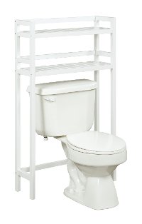 White Solid Wood 2 Tier Space Saver Shelf - Dunnsville