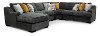 Graphite Gray 4 Piece Sectional Sofa with LAF Chaise - Challenger