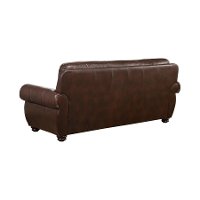 Traditional Brown Leather Sofa - Preston-2