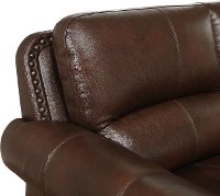 Traditional Brown Leather Sofa - Preston-4