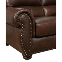 Traditional Brown Leather Sofa - Preston-5