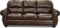Traditional Brown Leather Sofa - Preston-6