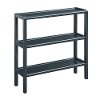 Graphite Gray Solid Wood 3 Tier 28 Inch Bookshelf - Abingdon-1