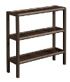 Espresso Brown Solid Wood 3 Tier 28 Inch Bookshelf - Abingdon