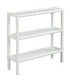 White Solid Wood 3 Tier 28 Inch Bookshelf - Abingdon
