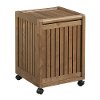 Antique Chestnut Solid Wood Mobile Hamper - Abingdon