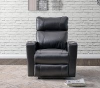Black Leather-Match Triple Power Theater Recliner - Carter-2