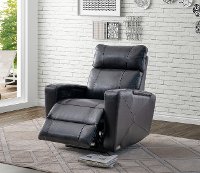 Black Leather-Match Triple Power Theater Recliner - Carter-3