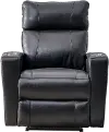 Carter Black Leather-Match Triple Power Theater Recliner