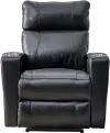 Carter Black Leather-Match Triple Power Theater Recliner