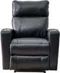 Carter Black Leather-Match Triple Power Theater Recliner