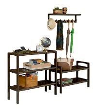 Antique Chestnut Solid Wood 3 Tier 38 Inch Bookshelf - Abingdon