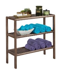 Antique Chestnut Solid Wood 3 Tier 38 Inch Bookshelf - Abingdon-4