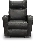 Carter Steel Gray Leather-Match Triple Power Theater Recliner
