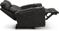 Steel Gray Leather-Match Triple Power Theater Recliner - Carter-4