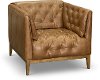 Modern Twig Brown Leather Chair - Hive