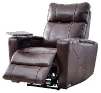 Brown Leather-Match Triple Power Theater Recliner - Carter-10