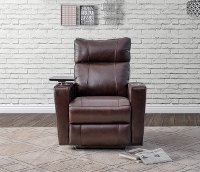Brown Leather-Match Triple Power Theater Recliner - Carter-2