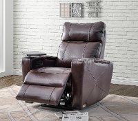 Brown Leather-Match Triple Power Theater Recliner - Carter-3