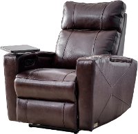 Brown Leather-Match Triple Power Theater Recliner - Carter-4
