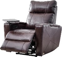 Brown Leather-Match Triple Power Theater Recliner - Carter-5