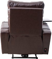 Brown Leather-Match Triple Power Theater Recliner - Carter-7