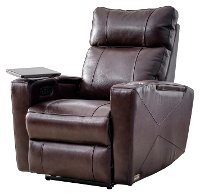 Brown Leather-Match Triple Power Theater Recliner - Carter-9