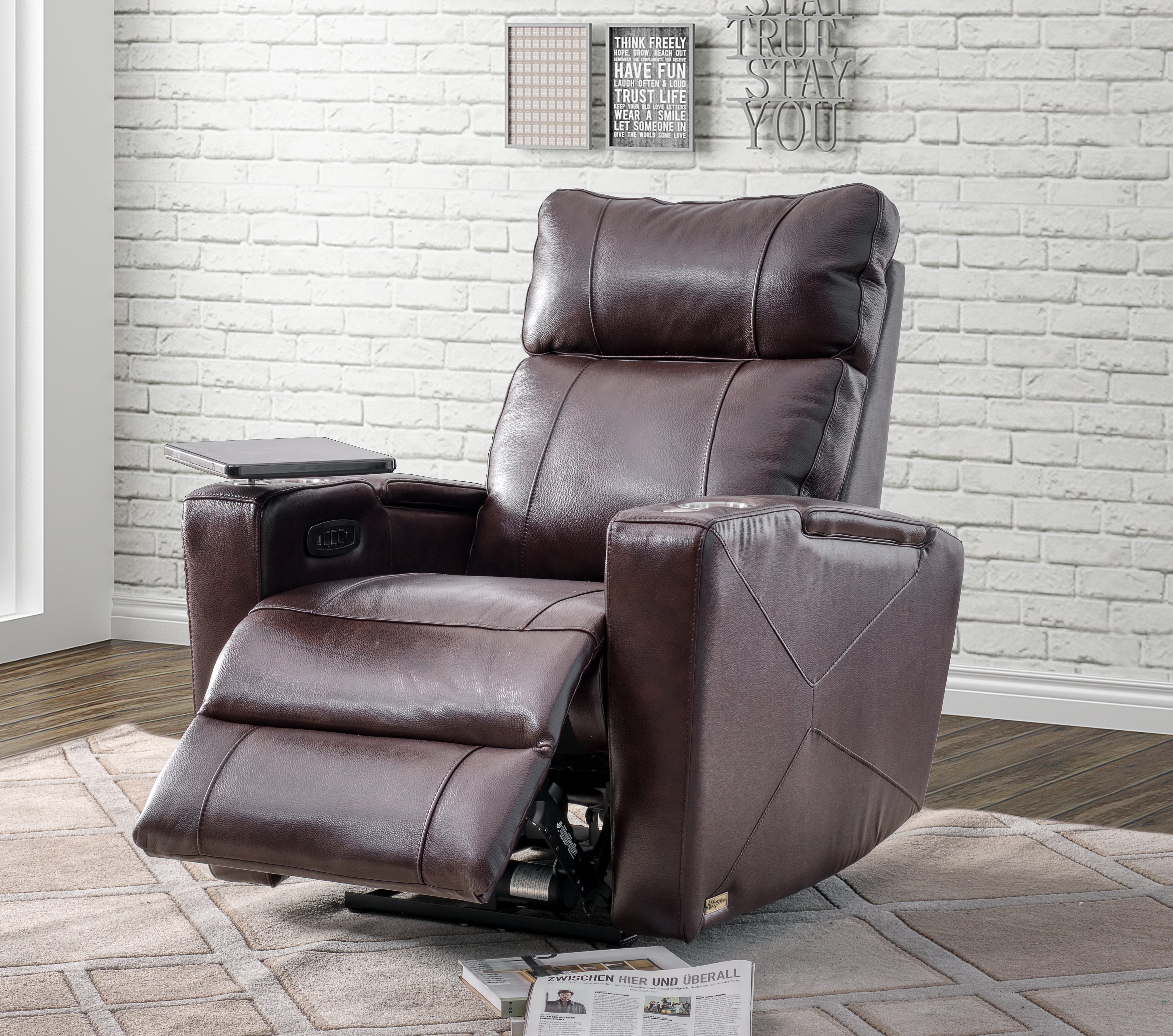 Carter Brown Leather-Match Triple Power Theater Recliner-3