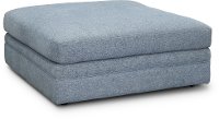 Contemporary Denim Blue Ottoman - Chambray-2