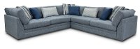 Contemporary Blue 3 Piece Sectional Sofa - Chambray