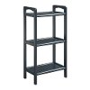 Graphite Gray Solid Wood 3 Shelf Tower - Abingdon-1