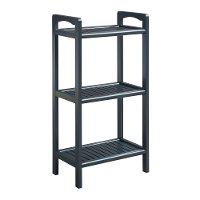 Graphite Gray Solid Wood 3 Shelf Tower - Abingdon