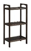 Espresso Brown Solid Wood 3 Shelf Tower - Abingdon