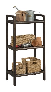 Espresso Brown Solid Wood 3 Shelf Tower - Abingdon-3