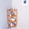 Natural Bamboo Corner Shelf