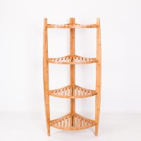 Natural Bamboo Corner Shelf-2