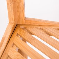Natural Bamboo Corner Shelf-4