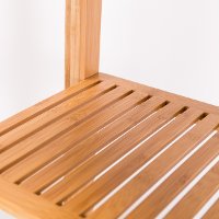 Bamboo Linen Tower Shelf with Door-5