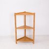 Natural Bamboo 3-Tier Corner Shelf